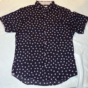 7 Diamonds Navy Floral Casual Shirt
